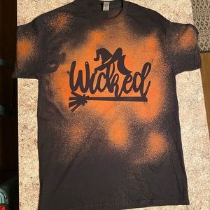 Halloween Cotton T-shirt bleached out